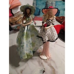 Vintage Victorian Tassel Dolls 2004 Popular Creations Collectible Fashion Dolls